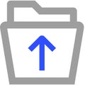 Upload files, top, arrow vector icon