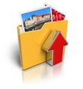 Upload folder icon Royalty Free Stock Photo