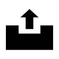 Upload folder icon. flat illustration of upload folder vector icon for web Royalty Free Stock Photo
