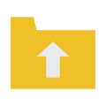 Upload folder icon. flat illustration of upload folder vector icon for web Royalty Free Stock Photo