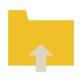 Upload folder icon. flat illustration of upload folder vector icon for web Royalty Free Stock Photo
