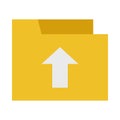 Upload folder icon. flat illustration of upload folder vector icon for web Royalty Free Stock Photo