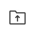 Upload folder line icon Royalty Free Stock Photo
