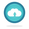 Upload glossy icon, vector