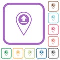 Upload GPS map location simple icons Royalty Free Stock Photo