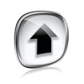 Upload icon grey glass. Royalty Free Stock Photo