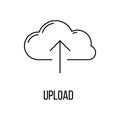 Upload icon or logo line art style.