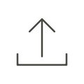 Upload icon vector. Line uploading symbol. Royalty Free Stock Photo