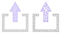 Upload Icon - Vector Polygonal Mesh Royalty Free Stock Photo