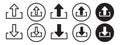 Upload Icon vector set collection for web Royalty Free Stock Photo
