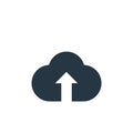 upload icon vector from sosmed concept. Thin line illustration of upload editable stroke. upload linear sign for use on web and
