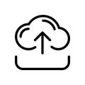 Upload vector thin line icon Royalty Free Stock Photo