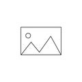 Upload image icon. Vector illustration.