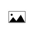 Upload image icon. Vector illustration.