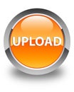 Upload glossy orange round button