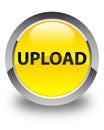 Upload glossy yellow round button