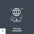 Upload Manager Line Icon Royalty Free Stock Photo