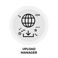 Upload Manager Line Icon Royalty Free Stock Photo