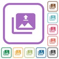 Upload multiple images simple icons Royalty Free Stock Photo