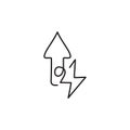 Upload one line icon. Simple one line vector icon Royalty Free Stock Photo