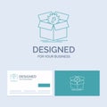 upload, performance, productivity, progress, work Business Logo Line Icon Symbol for your business. Turquoise Business Cards with