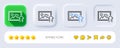 Upload photo line icon. Image thumbnail sign. Neumorphic buttons. Vector