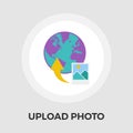 Upload photo vector flat icon