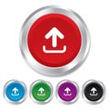 Upload sign icon. Upload button. Royalty Free Stock Photo