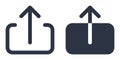 Upload or submit simple icons set designed in filled and stroke style Royalty Free Stock Photo
