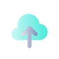 Upload to cloud flat gradient color ui icon