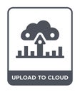 upload to cloud icon in trendy design style. upload to cloud icon isolated on white background. upload to cloud vector icon simple Royalty Free Stock Photo