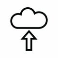 Upload to Cloud icon vector image. Royalty Free Stock Photo