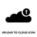 Upload to Cloud icon vector isolated on white background, logo c Royalty Free Stock Photo