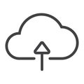 Upload to cloud line icon, web and mobile Royalty Free Stock Photo