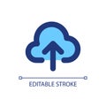 Upload to cloud pixel perfect RGB color ui icon Royalty Free Stock Photo