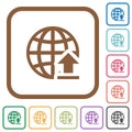 Upload to internet simple icons