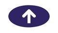 Upload up arrow icon, scroll to top navigation, vector design Generative AI Royalty Free Stock Photo
