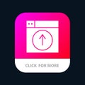 Upload, Up, Web, Design, application Mobile App Button. Android and IOS Glyph Version Royalty Free Stock Photo