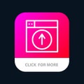 Upload, Up, Web, Design, application Mobile App Button. Android and IOS Line Version Royalty Free Stock Photo