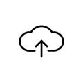 Upload vector icon, cloud storage symbol. Flat vector illustration for web site or mobile app isolated on white Royalty Free Stock Photo