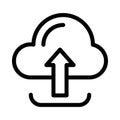 Upload vector thin line icon Royalty Free Stock Photo