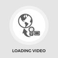 Upload video flat icon