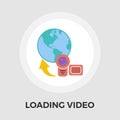 Upload video flat icon