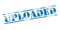 Uploaded blue stamp Royalty Free Stock Photo