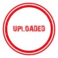 uploaded stamp on white Royalty Free Stock Photo
