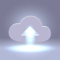 Uploading active cloud icon