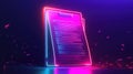 uploading beaming document Royalty Free Stock Photo