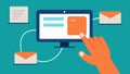 Uploading Content A closeup of hands using a mouse to drag and drop files into an online course platform for upload..