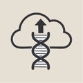 Uploading DNA Data to the Cloud Conceptual Icon Royalty Free Stock Photo