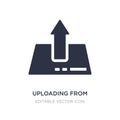 uploading from drive icon on white background. Simple element illustration from UI concept